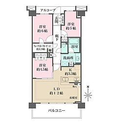 ザ・パークハウス国分寺四季の森A棟 3LDKの間取図画像