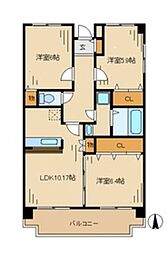 アティチヒロ 3LDKの間取図画像
