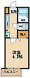 パナソフィア 1Kの間取図画像