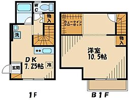 モンテ・ローザ 1DKの間取図画像
