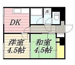 ラ・レジダンス・ド・アドラーブル 2DKの間取図画像