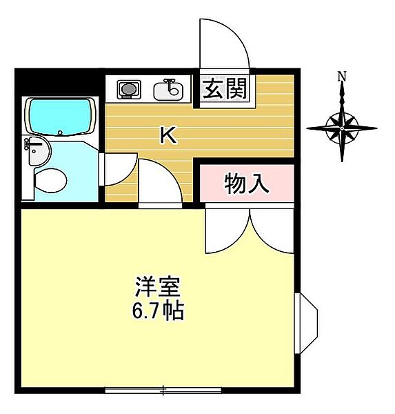 ベルメゾン・カネコII 205｜埼玉県さいたま市見沼区丸ヶ崎町(賃貸アパート1K・2階・18.63㎡)の写真 その2