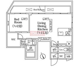 ＯＺＩＯ西荻窪II 5階1LDKの間取り