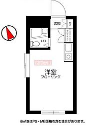 アムロゼッタ西荻窪 5階ワンルームの間取り