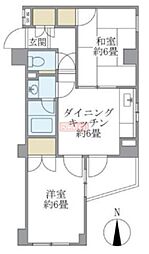サンコート荻窪 1階2DKの間取り