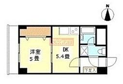サウスコート阿佐谷 6階1DKの間取り