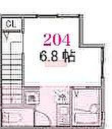 バーミープレイス荻窪 2階ワンルームの間取り