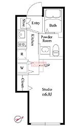 LaPerlaOgikubo ワンルームの間取図画像