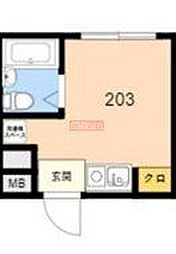 TOKYOβeta中野3 ワンルームの間取図画像