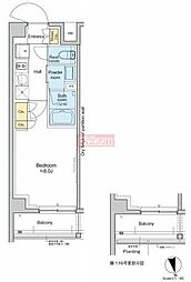 RESIDENCEKLENJI 1Kの間取図画像