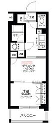 日神デュオステージ高円寺 1DKの間取図画像