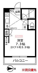 メゾン・ド・リラ ワンルームの間取図画像