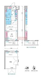 GALICIA中野新井薬師 1DKの間取図画像