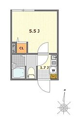 GLENKOENJI 1Kの間取図画像