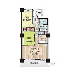 エルザタワー32 2LDKの間取図画像