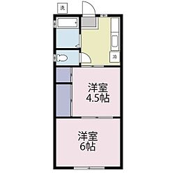 メゾンみづき 2Kの間取図画像