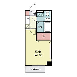アクシーズタワー浦和岸町 1Kの間取図画像