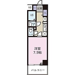 柳屋ビル 1Kの間取図画像