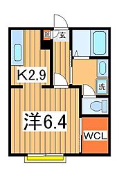 Mei 1Kの間取図画像