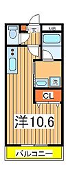 アームハイツ ワンルームの間取図画像