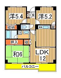 キャピタルステート 3LDKの間取図画像