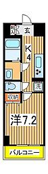 モアナレジデンス 1Kの間取図画像