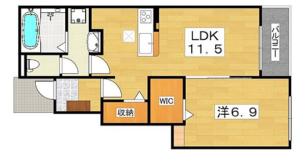 画像2:44.20m2ある1LDK