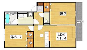 D-ROOM YOU  ｜ 京都府八幡市八幡福禄谷（賃貸アパート2LDK・1階・58.07㎡） その2