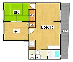 間取図画像 2LDK