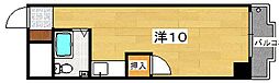 マルエス楠葉マンション 2階ワンルームの間取り