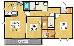 間取図画像 2LDK