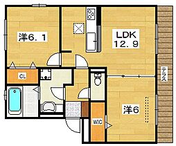 リヴィエールM&Y 2LDKの間取図画像