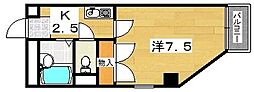 ジュネスくずは 1Kの間取図画像