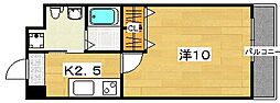 アートプラザ枚方 1Kの間取図画像