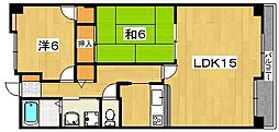 グリーンバーベナ・小林 2LDKの間取図画像