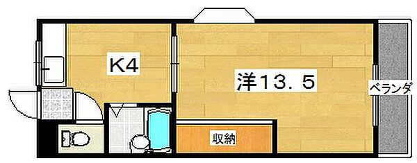 グリーンハイツネネ ｜大阪府枚方市磯島茶屋町(賃貸マンション1K・3階・38.00㎡)の写真 その2