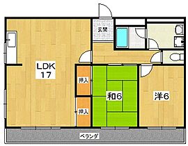 藤ロイヤルハイツ  ｜ 大阪府枚方市茄子作４丁目（賃貸マンション2LDK・4階・60.00㎡） その2