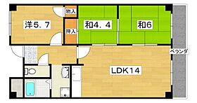 ビューパレー  ｜ 大阪府枚方市山之上２丁目（賃貸マンション3LDK・5階・67.58㎡） その2