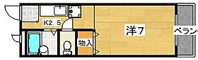 サンライフ朝日丘B棟  ｜ 大阪府枚方市朝日丘町（賃貸アパート1K・1階・20.46㎡） その2