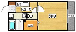 コンフォート 1Kの間取図画像