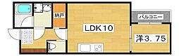 クレドールK 1LDKの間取図画像