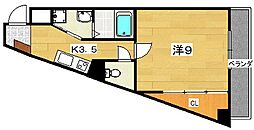 アンリシール3 1Kの間取図画像