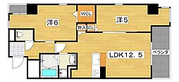 テラス天の川 2LDKの間取図画像