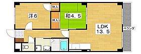 フォンテーヌN  ｜ 大阪府枚方市長尾元町６丁目（賃貸マンション2LDK・4階・54.50㎡） その2