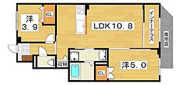 ローザ フェリーチェ 2LDKの間取図画像
