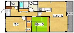 プリムローズホシダ 2LDKの間取図画像