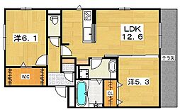 フォルテ 2LDKの間取図画像