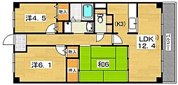 プレミール津田 3LDKの間取図画像