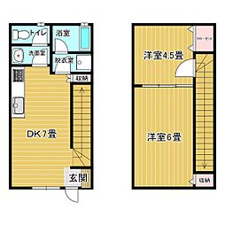 フローラル　メゾン 1階2DKの間取り