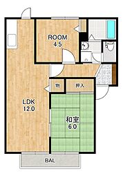 ニュースリーパブリック 2階2LDKの間取り